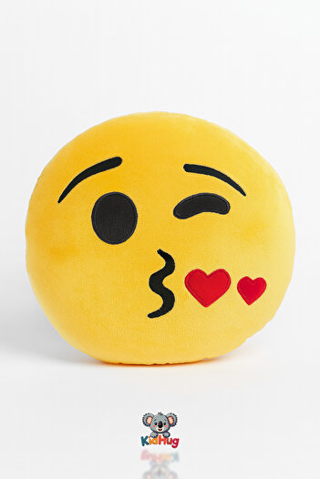 KidHug Emoji Peluş Yastık – Seçenekli - AŞIK,MAŞUK, KOKOŞ Emoji Yastıklar , Ev Araba Ofis Hediyelik Smile
