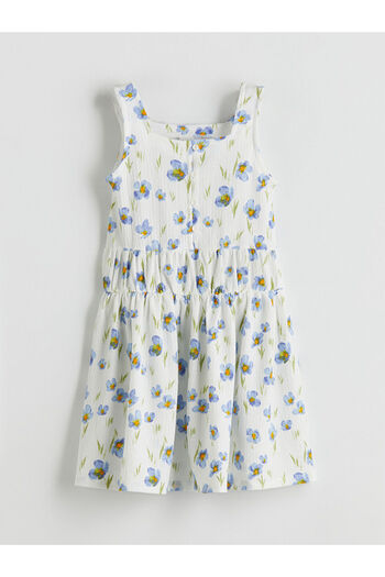 LC Waikiki New Season Square Collar Floral Girl's Dress - S5L599Z4