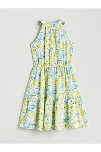 LC Waikiki New Season Halter Neck Floral Girl's Dress - S5L587Z4