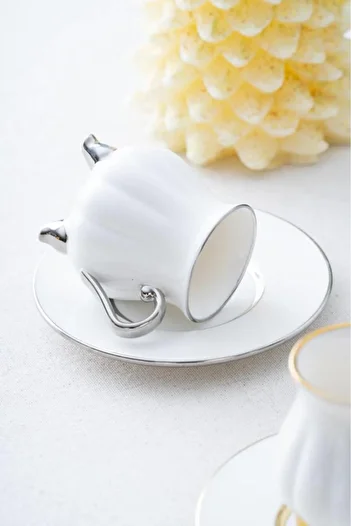 ACAR Felix 6-Person Coffee Cup Set Platinum - 90 ml Sct-06174