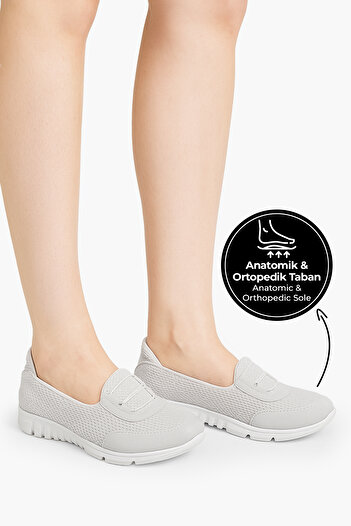CARLA BELLA Women's Shoes Orthopedic Daily Women's Ballerinas Gray