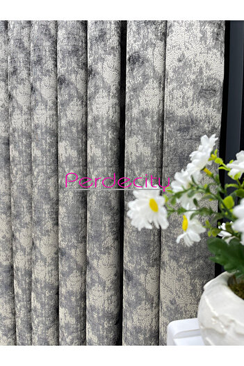 PERDECITY Istanbul Gray Silver Backdrop Curtain 1X3 Frequently Pile [Single Wing] No Wrinkle Suitable for Any Room