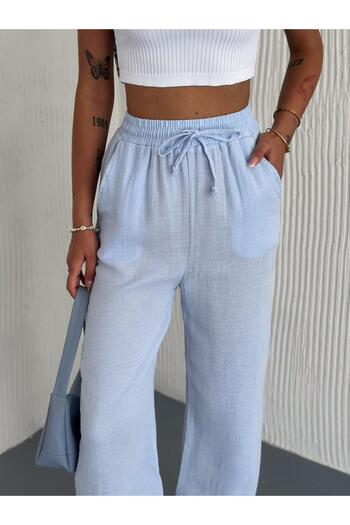 Noa Noa Muslin Fabric Wide Leg Trousers