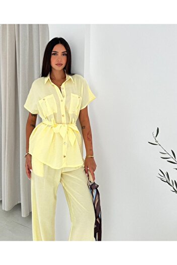 Noa Noa Rivet Detailed Shirt Pants Set