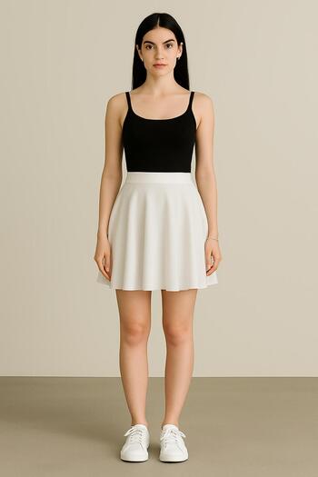 NOLYA MODA Women's Shorts Look Skirt High Waist Casual Style