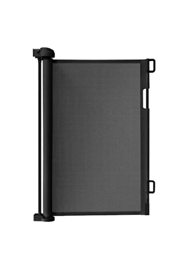 WTO Poarta de siguranta pentru copii retractabila WTO®, aluminiu/plastic/PVC, Negru, 85x13-160 cm