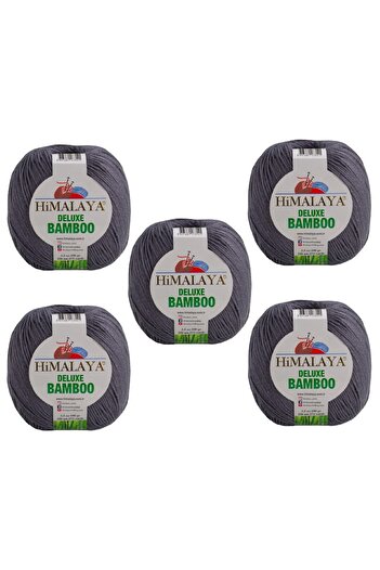 Himalaya Deluxe Bamboo, 5 Yumak, 500g Gram, Cardigan Sweater Yarn 124-37