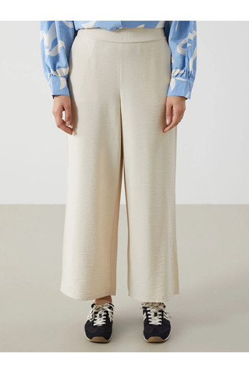 LC Waikiki Wide Leg Women's Trousers with Elastic Waist