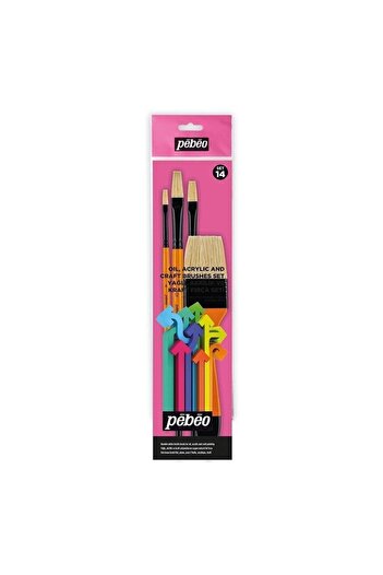 Pebeo Set-14 Set of 4 Oil Painting Brushes