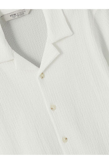 LC Waikiki Lcw Vision Ecru Basic Short Sleeve Boy's Shirt