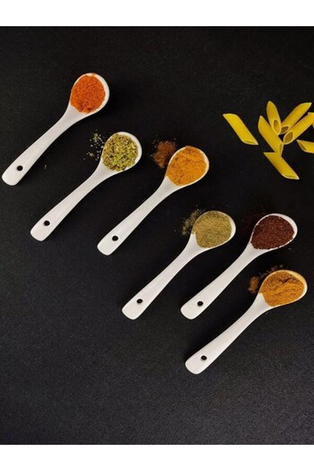 Special Action 6Pcs Lux Porcelain Tea Sugar Jam Spoon Coffee Teaspoon Dessert Spice Spoon