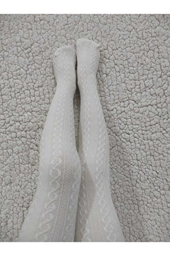 DÜVEN Knitwear Fabric Karina Girl's Vanilla Pantyhose