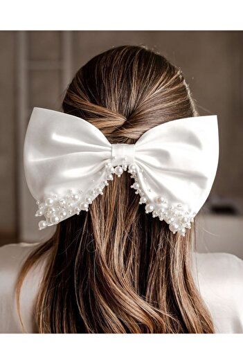 SÜSLÜ COCO Pearl Bow Buckle Hair Accessory Clip