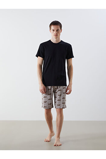 LC Waikiki New Season Crew Neck Short Sleeve Men's Pajama Top - S50464Z8