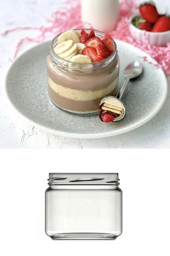 ZenGlow 6-Piece Magnolia Glass Glass Magnolia Pudding Colorful Plaid Cover Dessert Cup Bowl Set 330 Cc