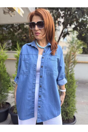 DenizEge 100% Cotton Denim Shirt