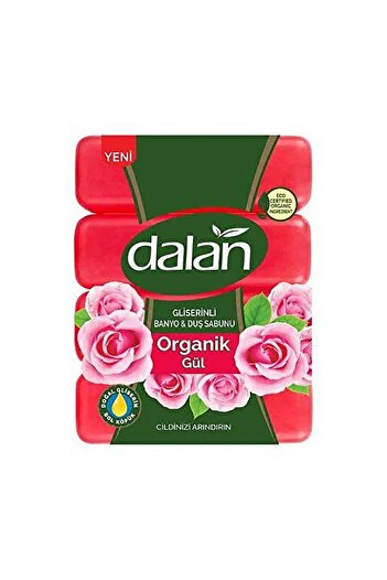 Dalan Bath Soap Organic Mineral Glycerin Rose Bath & Shower Soap 4X150 g