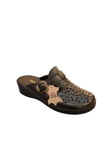 Esem 825 Genuine Leather Women's Sabo Slippers