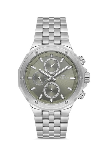 FERRO Silver Steel Cord Men's Wristwatch Fm11544Awt-A4 Functions Active 3Atm Waterproof