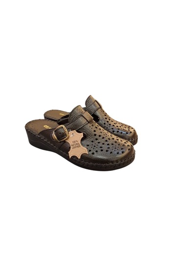 Esem 825 Genuine Leather Women's Sabo Slippers