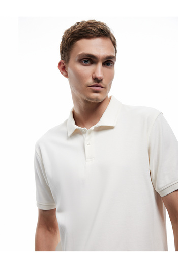 Koton Cotton Button Regular Fit Short Sleeve Polo Neck T-Shirt