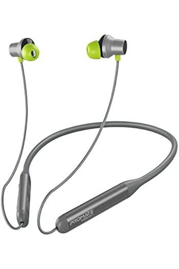 Promate Bluetooth Neckband Earphones, High-Fidelity Active Noise Cancelling with Sweat and Rain Resi