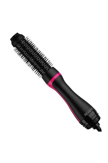 Revlon 1100W One-Step Root Booster Round Brush Dryer and Styler Black and Pink Length:40 cm