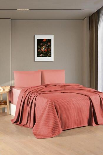 Bella Home Crystal Single Pique Set - 100% Cotton