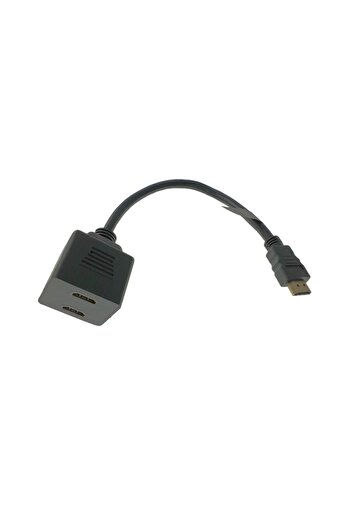 Lanberg TV splitter adapter HDMI AM male to 2 HDMI AF female ports with 20cm cable, black