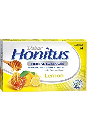 Dabur Honitus Herbal Lozenges -Lemon, 24 Lozenges
