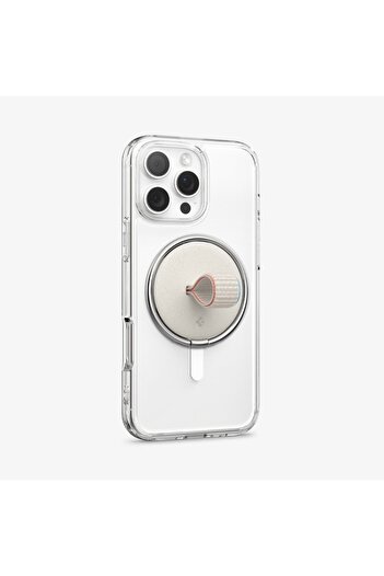 Spigen O-Mag Ring MagFit Phone Holder Stand for MagSafe compatible case & iPhone series Dune Beige