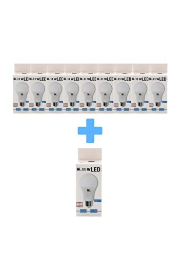 homelight Set 10 becuri LED, 11W, E27, A60, lumină rece 6400K