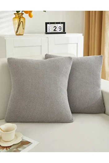 BONJOUR MADAME 2Pcs Throw Pillow Case Cushion Cover Fabric Throw Pillow Case 43 X 43cm