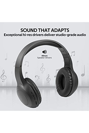 Promate Promate Wireless Headphone, Powerful Deep Bass Bluetooth v5.0 Headphone with MicroSD Playback, 3.5mm
