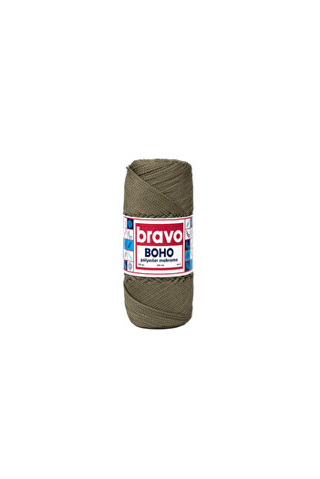 Bravo Νήματα μακραμέ από πολυεστέρα Boho 1,5 mm 100 gr 150 μέτρα Νο: 3 mm (Κωδικός χρώματος: 192) Χακί Πράσινο