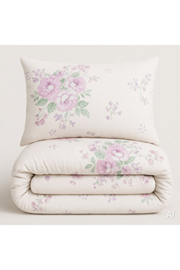 Pazar Home Bedding Bazaar Home Manarola Floral 4-Piece Queen Size Quilted Bedspread 180 x 225 cm