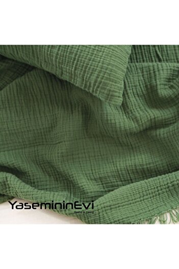 YASEMİNİNEVİ 4 KATLI MULTİ MÜSLİN YATAK ÖRTÜSÜ PİKE (200 x 240cm)