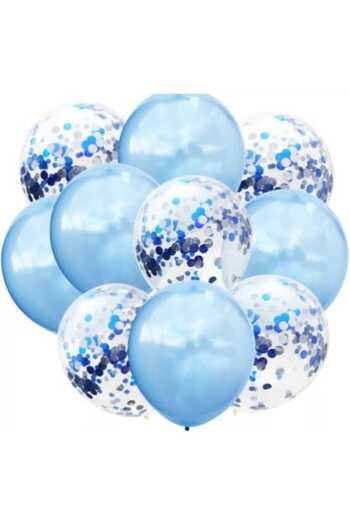 OEM Set of 10 Latex Balloons for Party, Blue