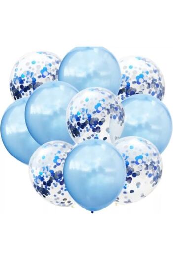 OEM Set of 10 Latex Balloons for Party, Blue