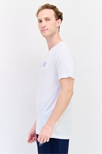 Nike Men Sportswear Fit Short Sleeves Running T-Shirt, White