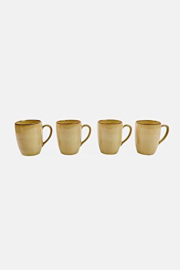 Maser 4 Pieces Coffee Cup Set 270ml, Taupe