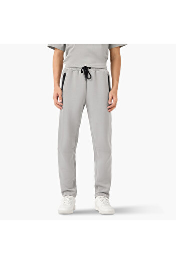 Kappa Track Pants with Drawstring Closure and Zip Pockets