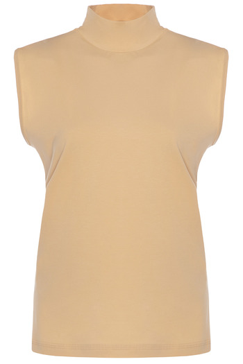 TOLIN Women's 2 Pack Zero Sleeve Cotton Lycra Turtleneck Undershirt 1257