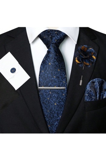 The Casius. Set for Men with Floral Print, Satin Material - The Casius
