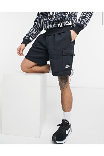 Nike Sportswear Club FT Cargo Men's Shorts Siyah Erkek Şort