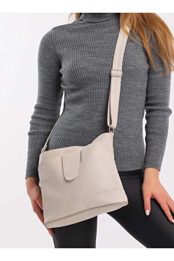 Vera Bag Genuine Piece Leather Diagonal Multi-Compartment Bag