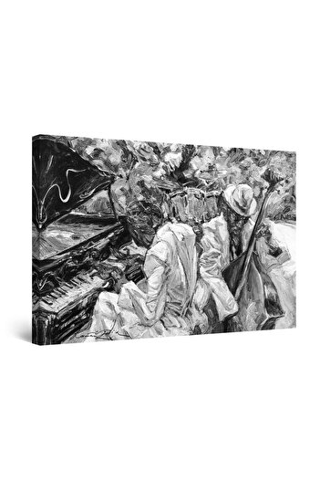 startonight DualView Startonight Jazz Black and White Painting, 120 cm x 80 cm