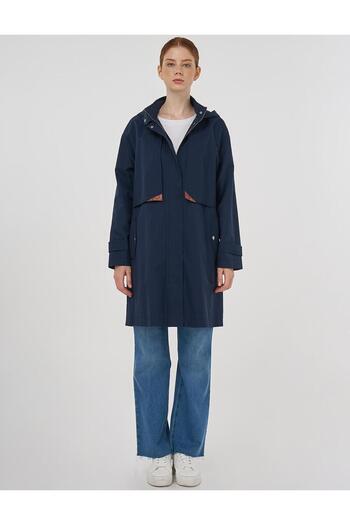 KYR Pocket Detailed Stand Collar Cap Dark Navy Blue