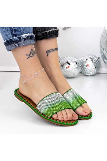 mei Women's Slippers with Low Sole 3BL1 Green | Mei