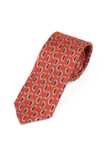 Bursa İpek Burgundy Patterned Silk Tie Set